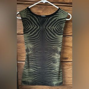 Dots zebra print sleeveless top